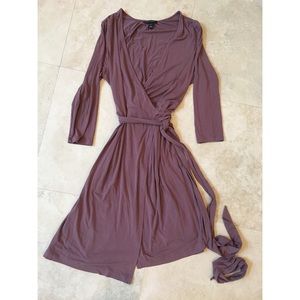 Banana Republic Quarter Sleeve Wrap Dress Mauve